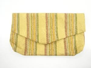 リサイクル　縞模様織出しポーチ